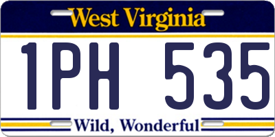 WV license plate 1PH535