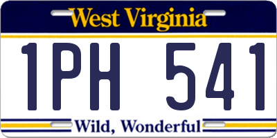 WV license plate 1PH541