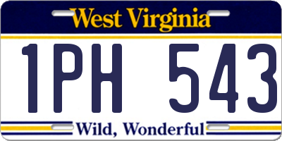 WV license plate 1PH543