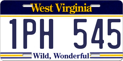 WV license plate 1PH545