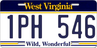 WV license plate 1PH546