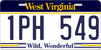 WV license plate 1PH549