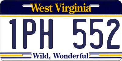 WV license plate 1PH552