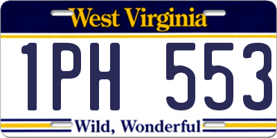 WV license plate 1PH553