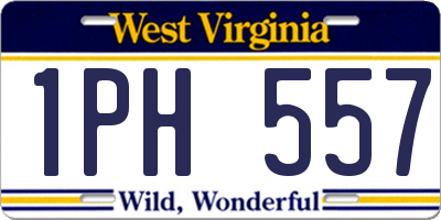 WV license plate 1PH557