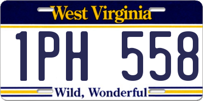 WV license plate 1PH558