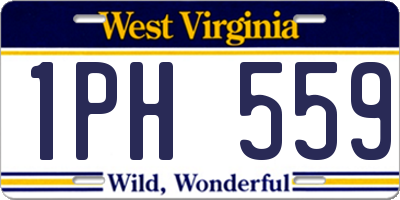 WV license plate 1PH559