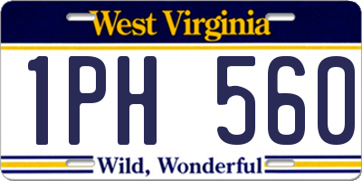 WV license plate 1PH560