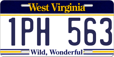 WV license plate 1PH563