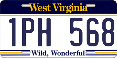 WV license plate 1PH568