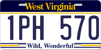 WV license plate 1PH570