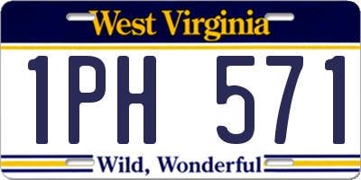 WV license plate 1PH571