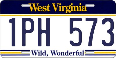 WV license plate 1PH573