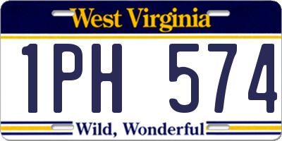 WV license plate 1PH574