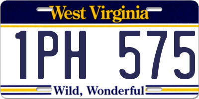 WV license plate 1PH575