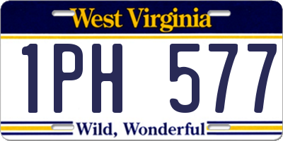 WV license plate 1PH577
