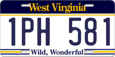 WV license plate 1PH581