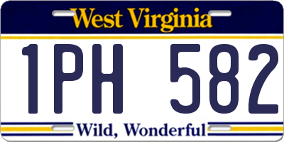 WV license plate 1PH582