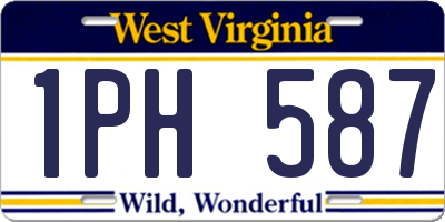 WV license plate 1PH587