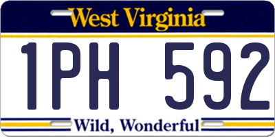 WV license plate 1PH592