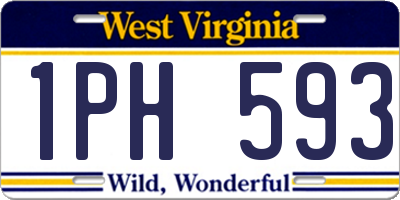 WV license plate 1PH593