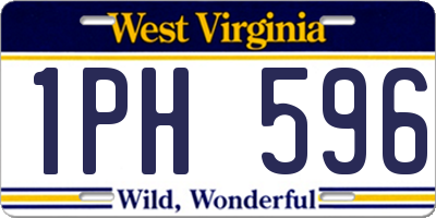 WV license plate 1PH596
