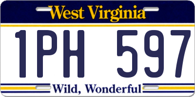 WV license plate 1PH597