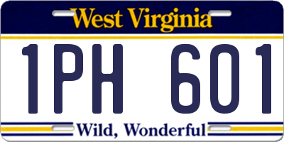 WV license plate 1PH601