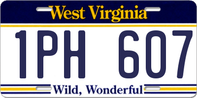 WV license plate 1PH607
