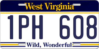 WV license plate 1PH608