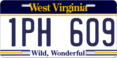 WV license plate 1PH609