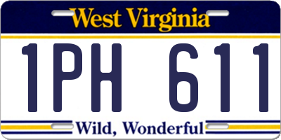 WV license plate 1PH611