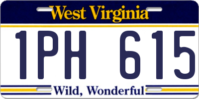 WV license plate 1PH615