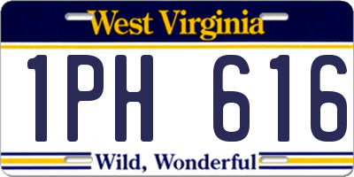 WV license plate 1PH616