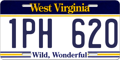 WV license plate 1PH620