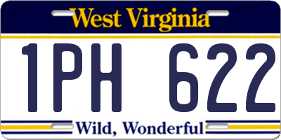 WV license plate 1PH622