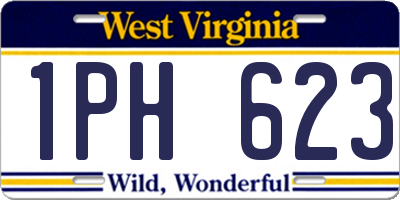 WV license plate 1PH623