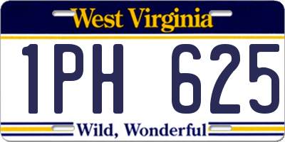 WV license plate 1PH625