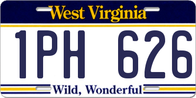 WV license plate 1PH626