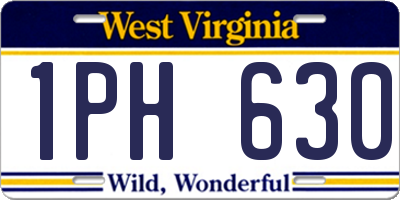 WV license plate 1PH630