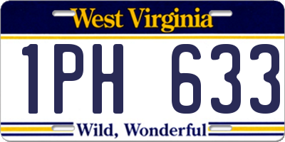 WV license plate 1PH633