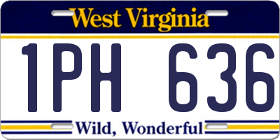 WV license plate 1PH636