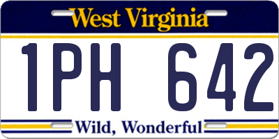 WV license plate 1PH642