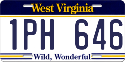WV license plate 1PH646
