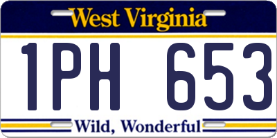 WV license plate 1PH653