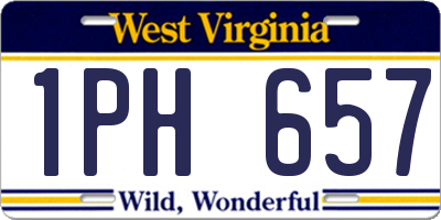 WV license plate 1PH657