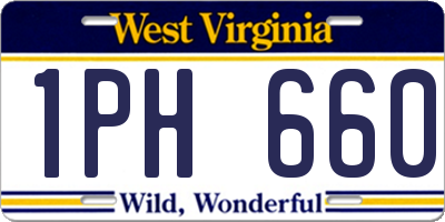 WV license plate 1PH660