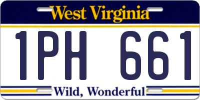 WV license plate 1PH661