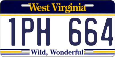 WV license plate 1PH664
