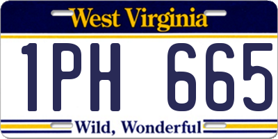 WV license plate 1PH665